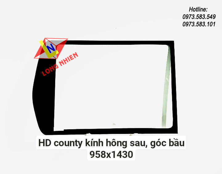 Hyundai County Kính Hông Sau (gốc bầu)