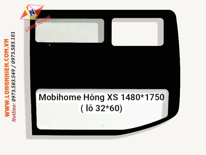 Thaco Mobihome Kính Hông Xéo Sau (lỗ 32x60) 1480x1750