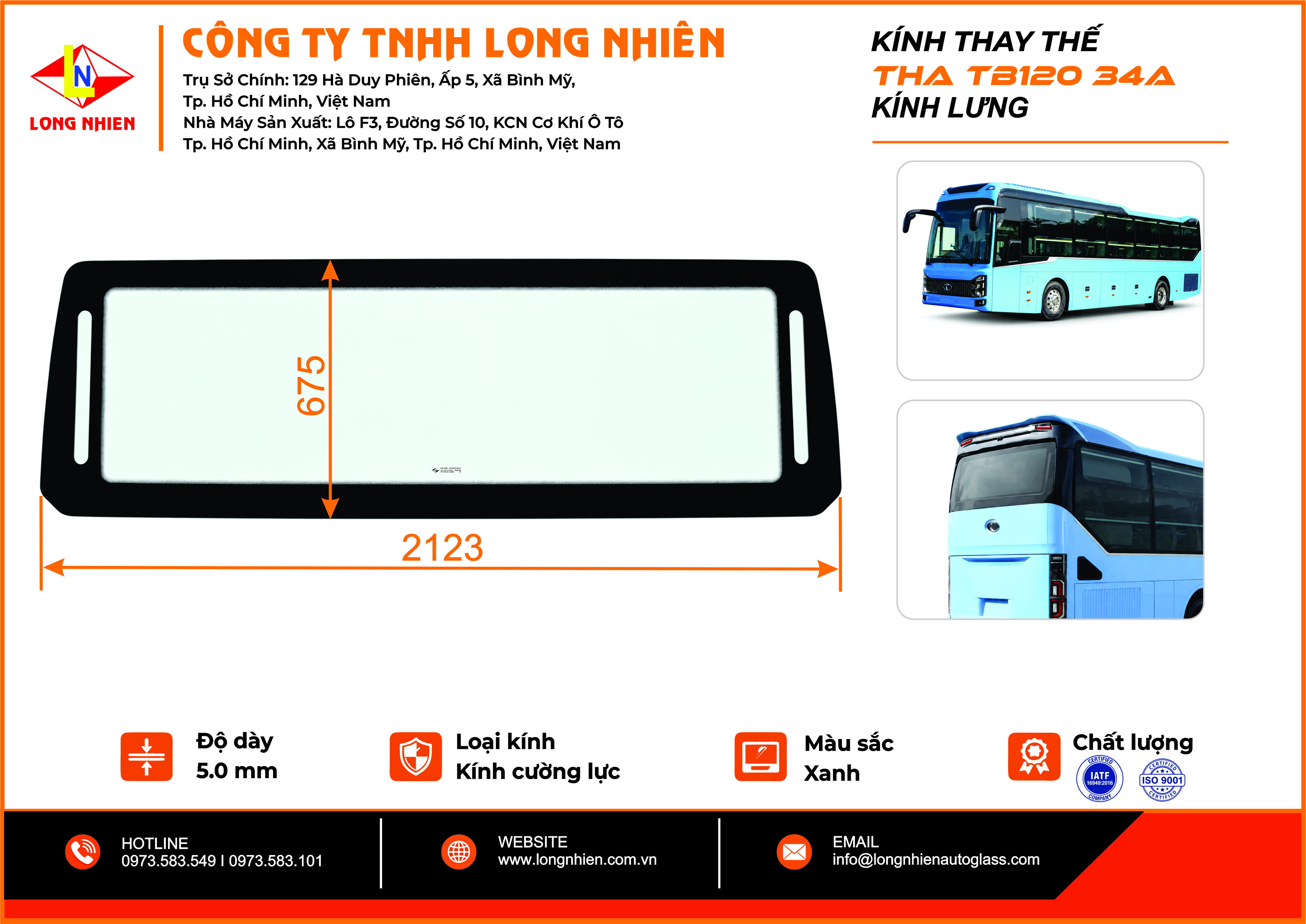 Thaco TB120B 34A/24A Kính lưng