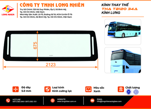 Thaco TB120B 34A/24A Kính lưng
