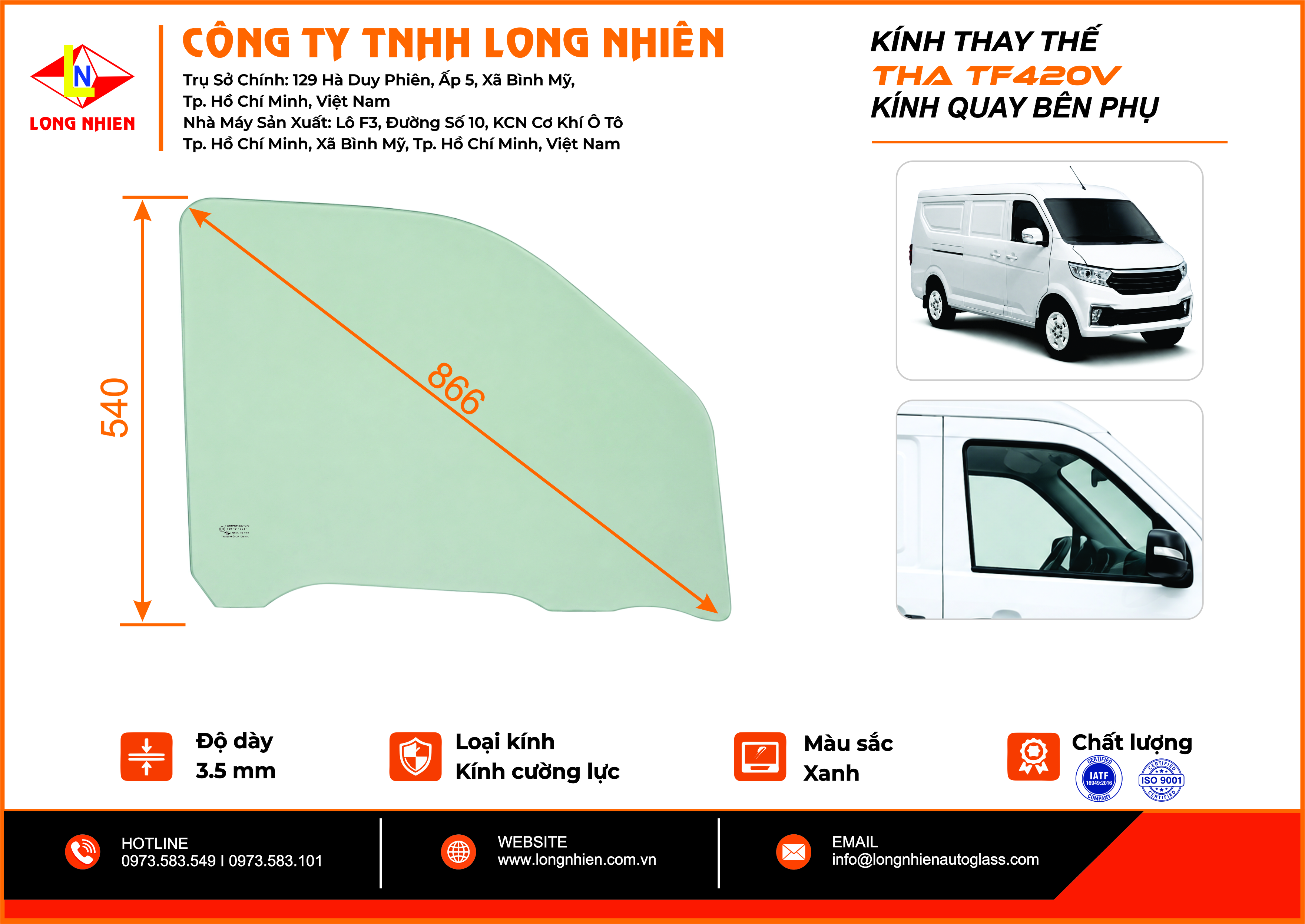Thaco Frontier TF420V/TF450V/TF480V Kính quay (P)