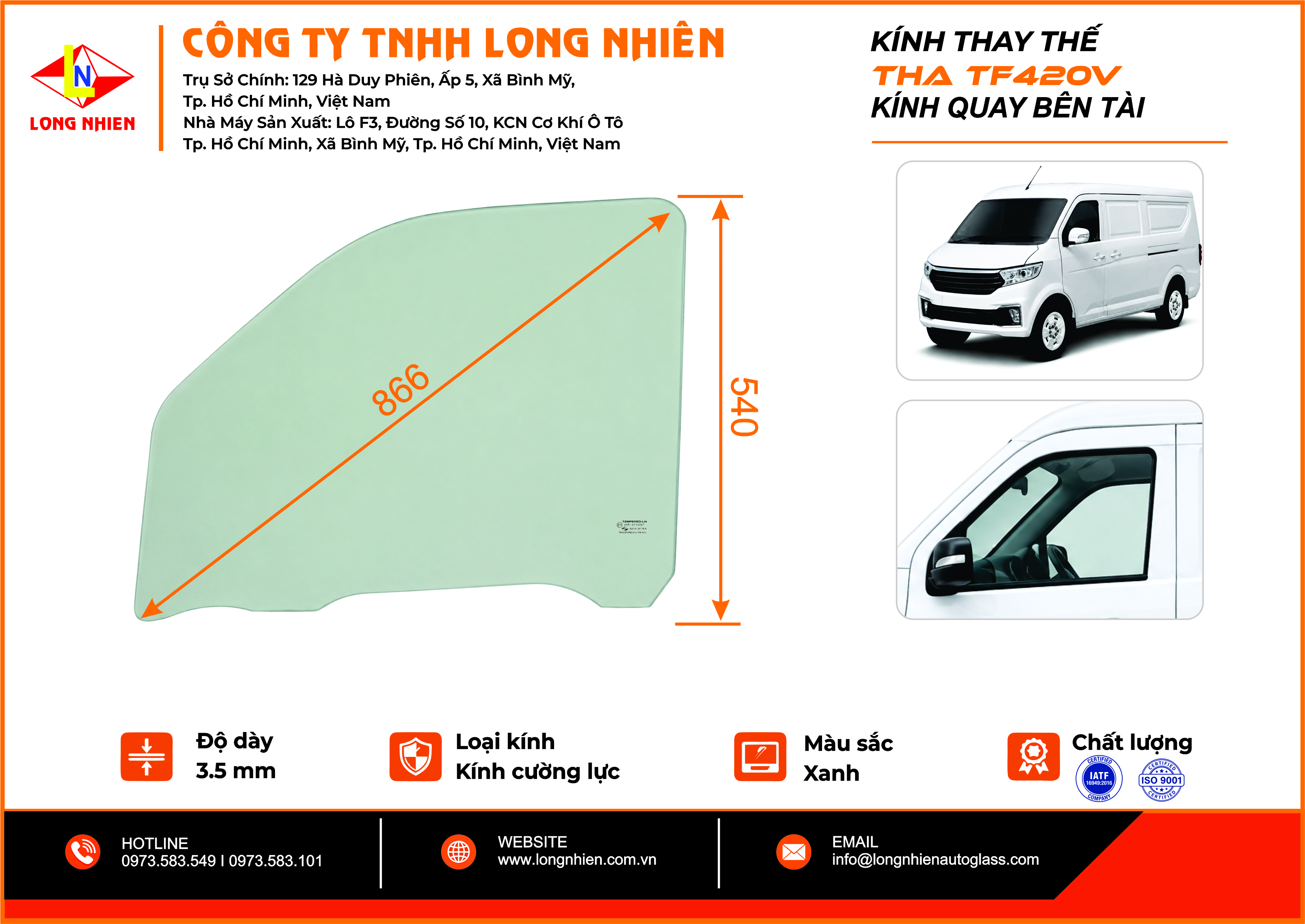 Thaco Frontier TF420V/TF450V/TF480V Kính quay (T)