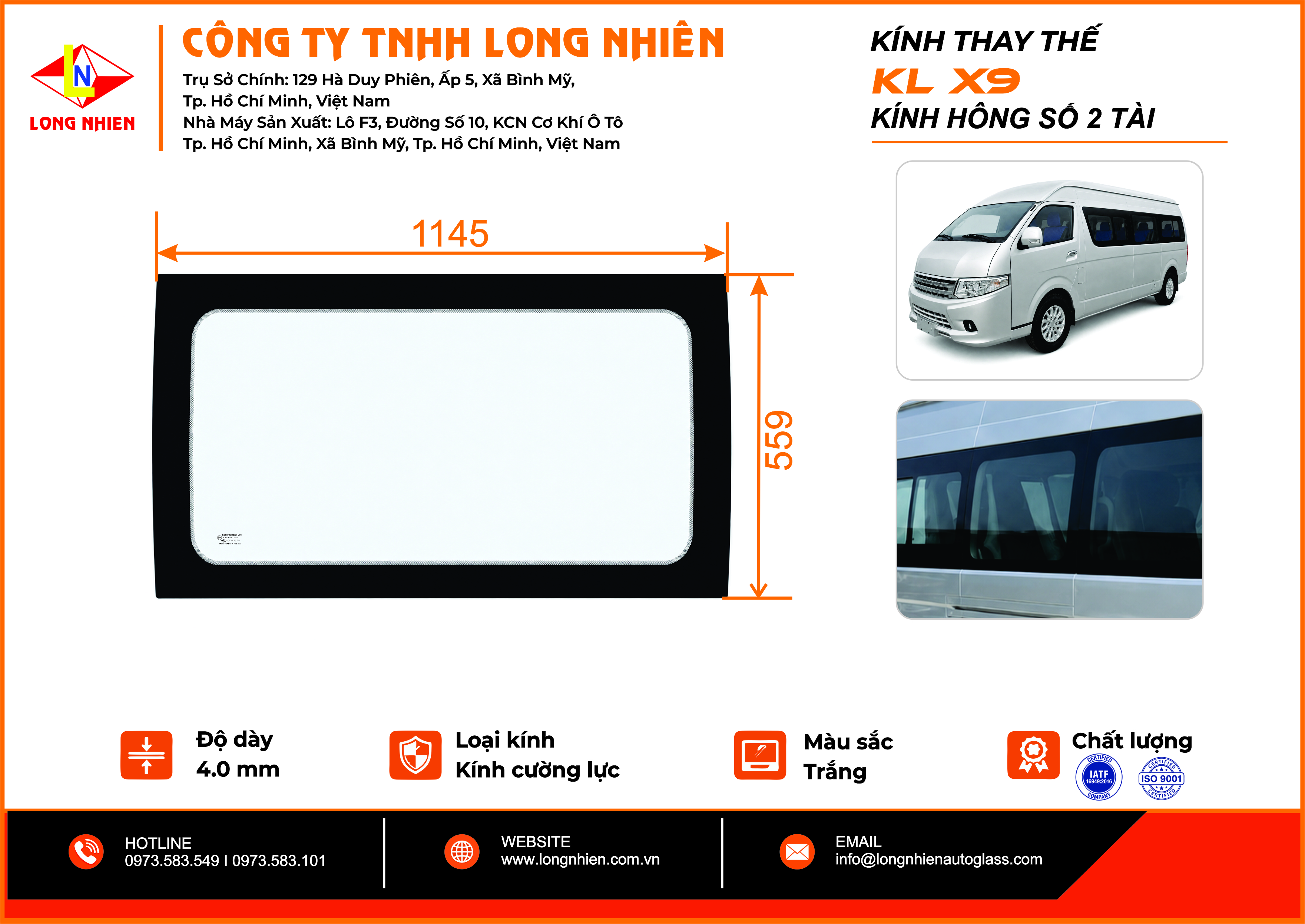 Kim Long X9 16C Kính hông số 2 (T)