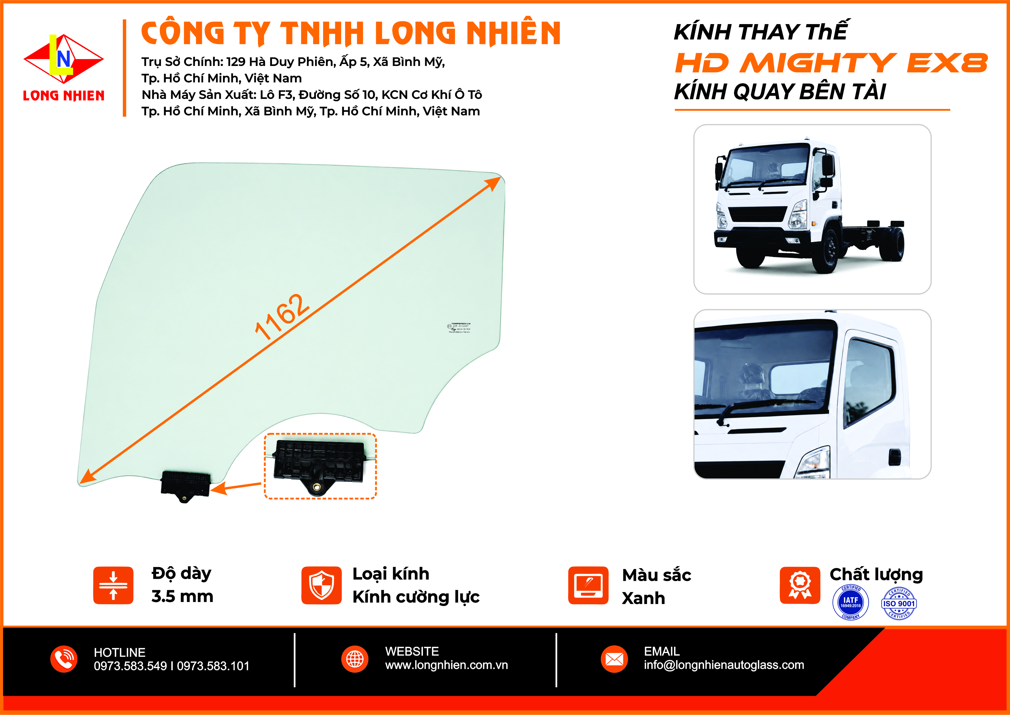 Hyundai Mighty EX8 Kính quay (T)