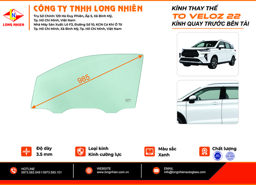 Toyota Veloz 2022 Kính quay trước (T)