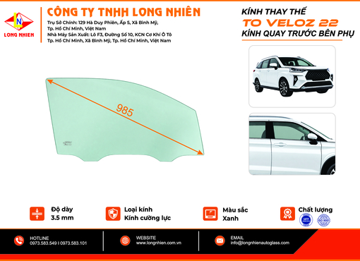 Toyota Veloz 2022 Kính quay trước (P)